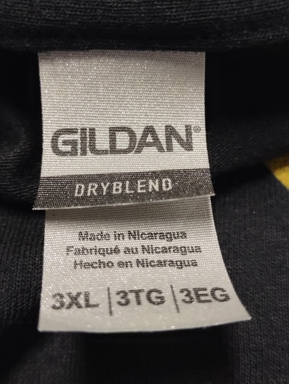 Gildan Mens Black Plus 3XL T-Shirt Yellow Y Logo Yellowstone Short Sleeve - Picture 5 of 6
